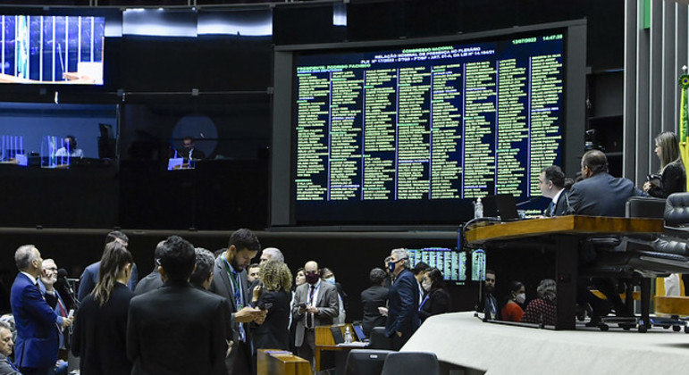 Plenário da Câmara em sessão do Congresso Nacional