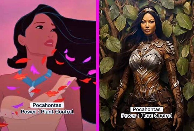 Pocahontas, a única filha do chefe da tribo, se apaixonou por um dos colonos ingleses que tentavam dominar o território. Juntos, os dois conseguem acabar com a guerra pela terra natal da princesa, que recebe o poder de controlar as plantas na simulação.