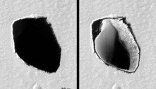 Nasa descobre um poço de 180 metros de diâmetro em Marte