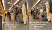 Dançarina faz apresentação de pole dance em metrô e viraliza no TikTok: 'Minha vida é um filme'