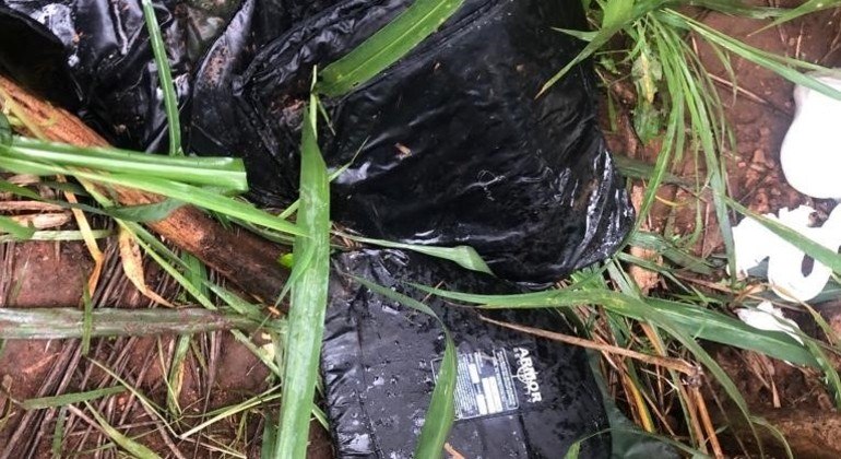 Explosivos e outros materiais encontrados em mata do Gama (DF)

