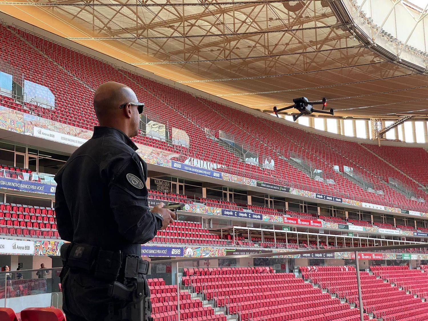 Demonstração de drones ocorreu na manhã desta quarta-feira (28); Polícia Federal usa equipamentos para fiscalização de possíveis infrações eleitorais 