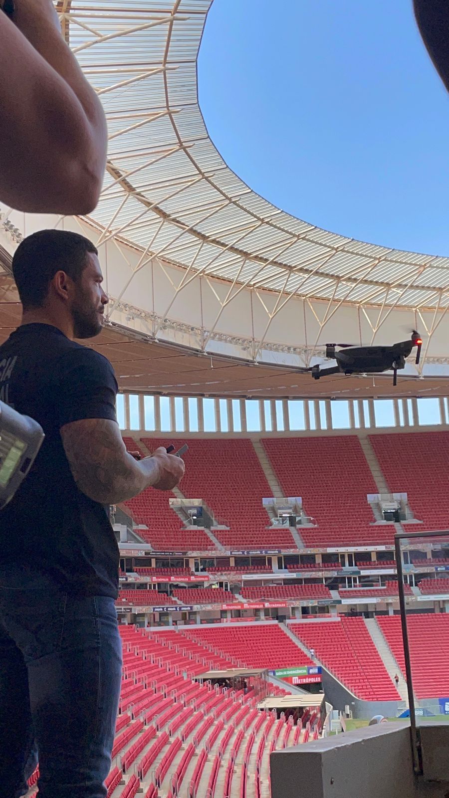 Demonstração de drones ocorreu na manhã desta quarta-feira (28); Polícia Federal usa equipamentos para fiscalização de possíveis infrações eleitorais 