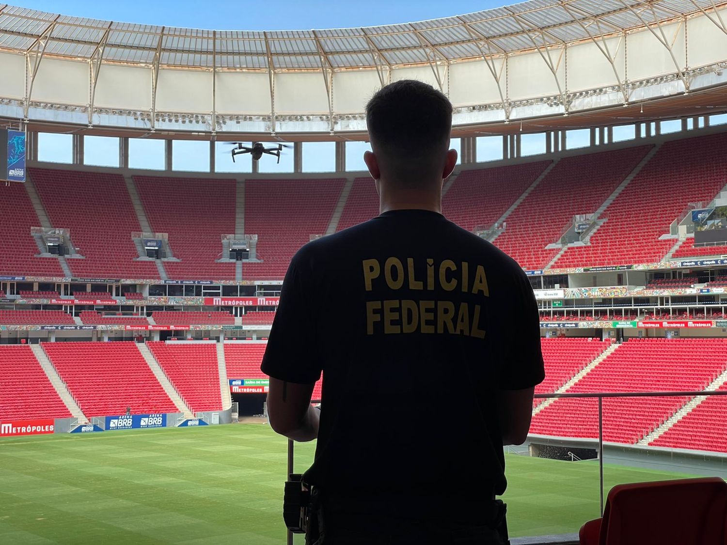 Demonstração de drones ocorreu na manhã desta quarta-feira (28); Polícia Federal usa equipamentos para fiscalização de possíveis infrações eleitorais 