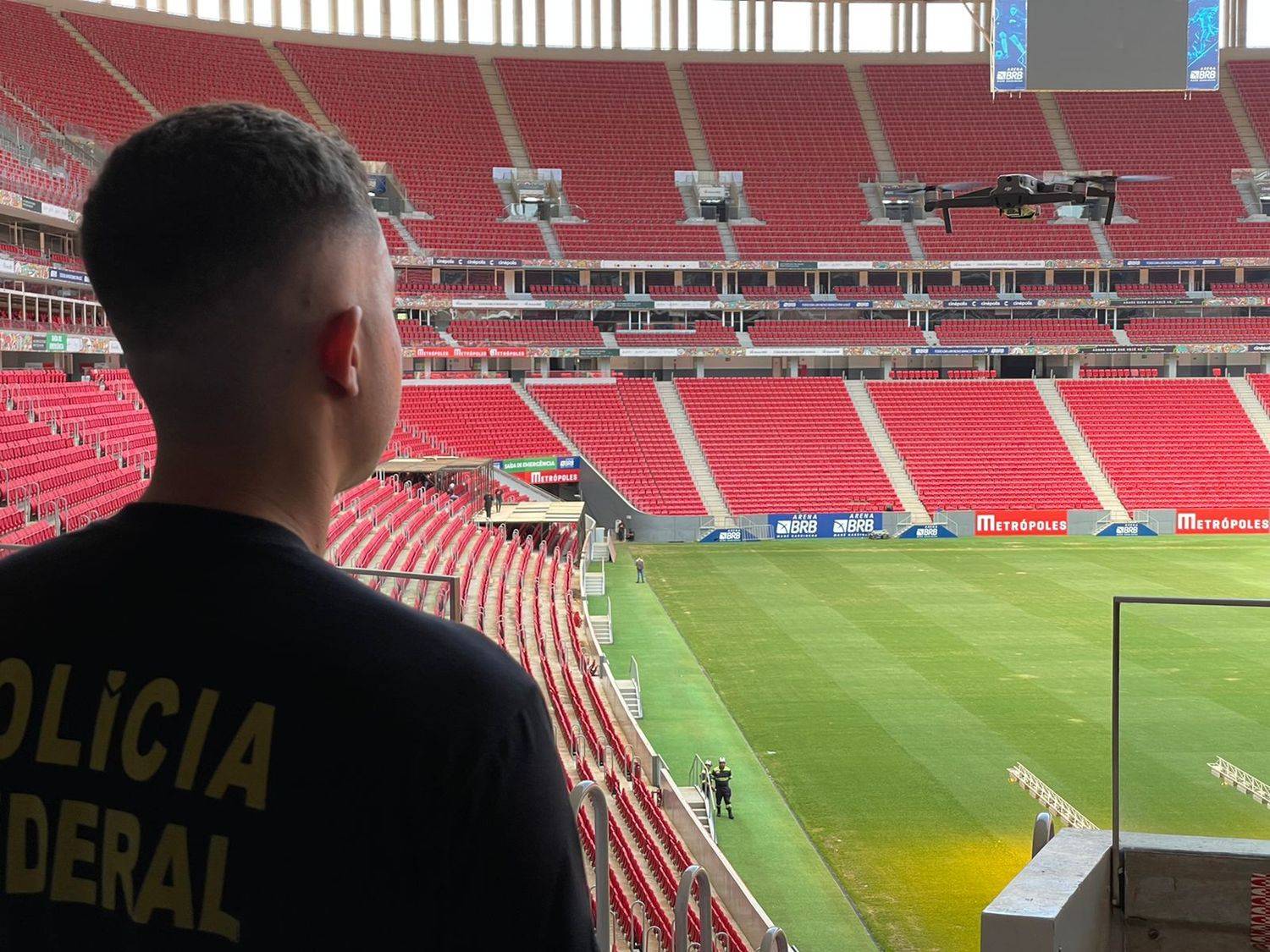 Demonstração de drones ocorreu na manhã desta quarta-feira (28); Polícia Federal usa equipamentos para fiscalização de possíveis infrações eleitorais 