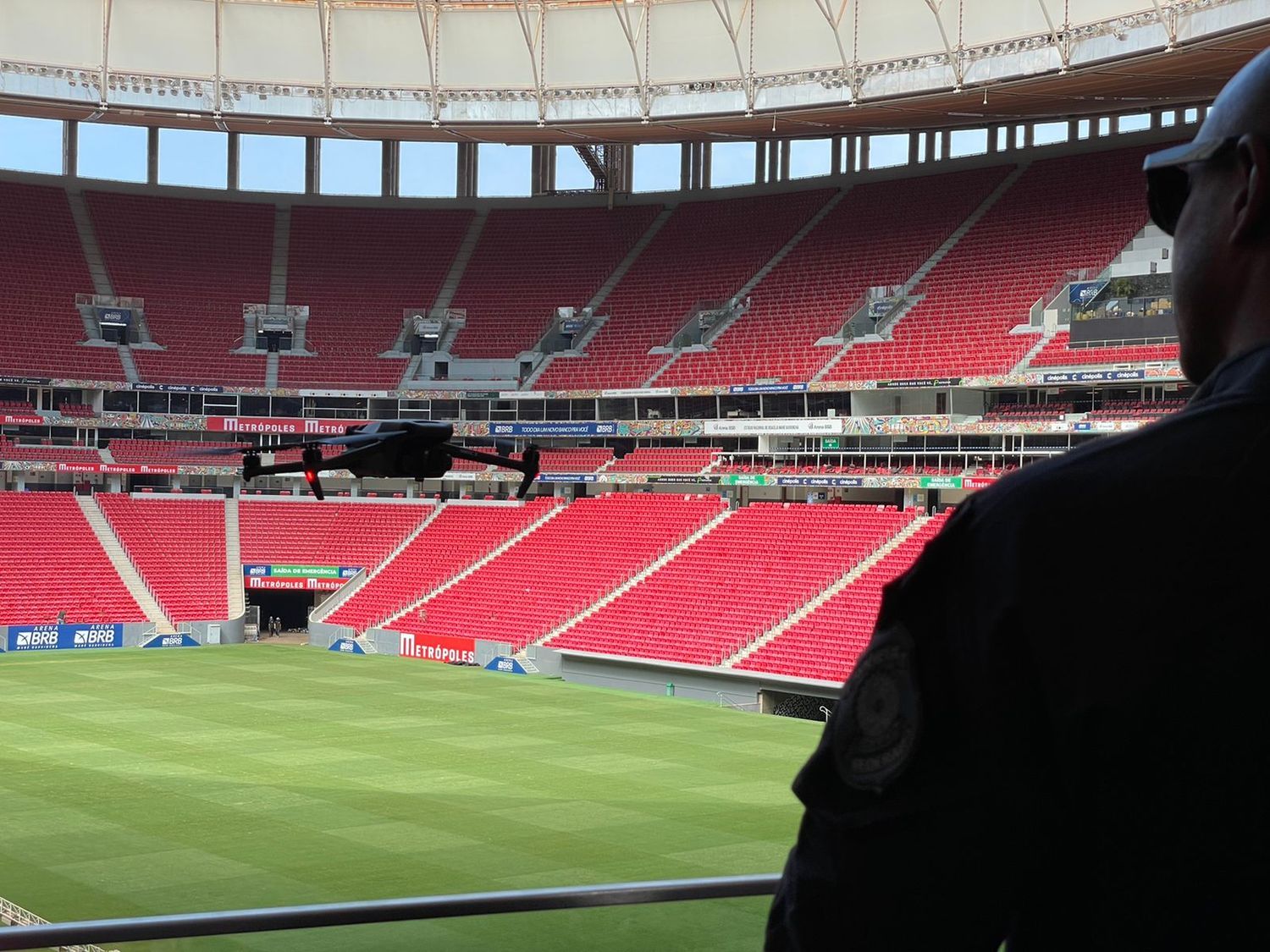 Demonstração de drones ocorreu na manhã desta quarta-feira (28); Polícia Federal usa equipamentos para fiscalização de possíveis infrações eleitorais 