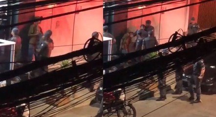 Jovem foi cercado por policiais em frente a uma pizzaria