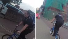 Policial pede bicicleta emprestada para criança para perseguir ladrão no Reino Unido
