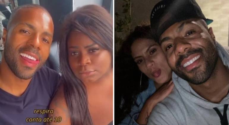 Polidoro Júnior com Jojo Todynho, à esquerda, e com Cristiana Mendonça, à direita
