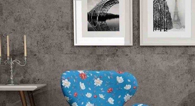 Poltrona tulipa floral 