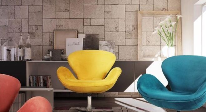 Poltrona tulipa para sala de estar 