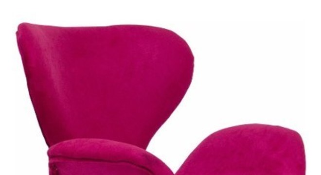 Poltrona tulipa rosa e giratória