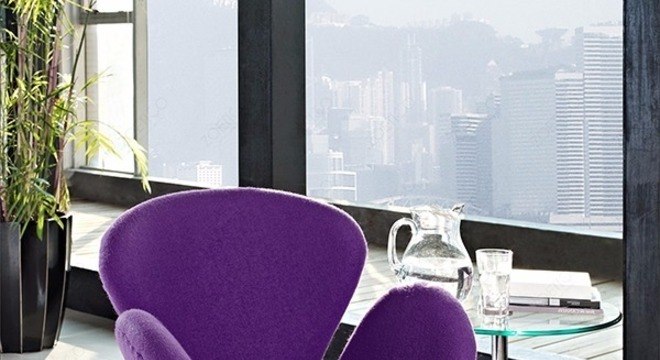 Poltrona tulipa roxa 