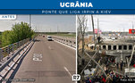 Ponte que liga a cidade de Irpin a Kiev desmoronou após ataque