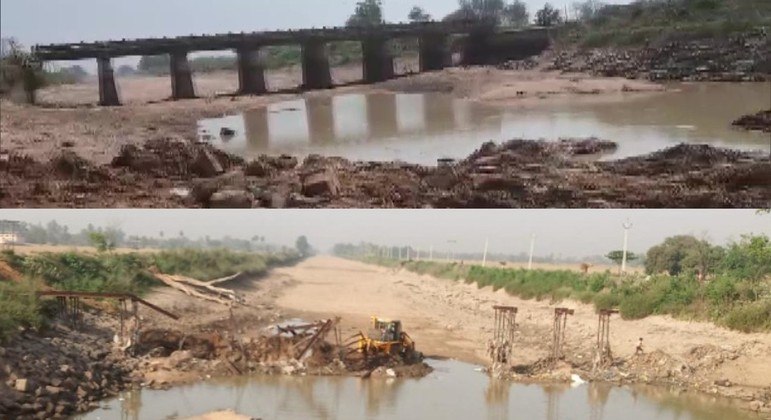O antes e o depois de um roubo bastante ousado