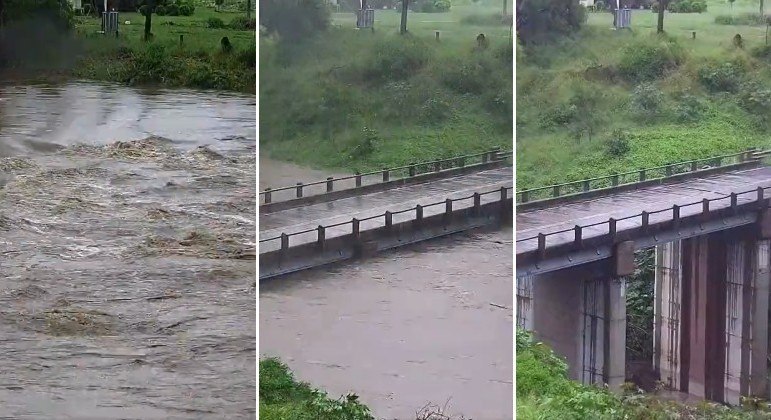 Ponte na Austrália ficou submersa após rio subir vários metros em apenas 6h