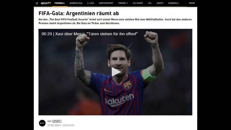 Por fim, o 'Sport1', também da Alemanha, resumiu o evento a uma vitória da Argentina. 