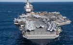 5º dia — Os Estados Unidos enviaram o maior navio deguerra do mundo, o USS Gerald R. Ford, a Israel. O envio foi umademonstração de apoio dos EUA a Israel durante o conflito com o Hamas