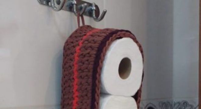 porta papel higiênico de crochê