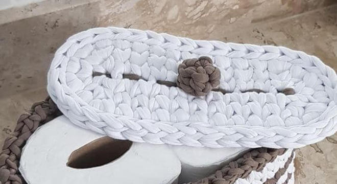 porta papel higiênico de crochê