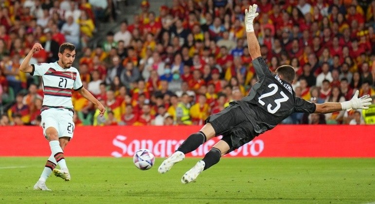 O momento do empate de Portugal, gol de Ricardo Horta