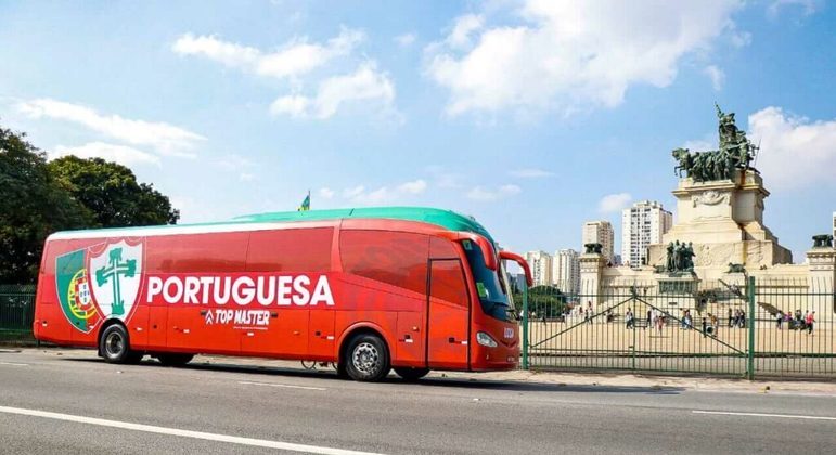 Novo ônibus da Portuguesa passou por pontos importantes de São Paulo