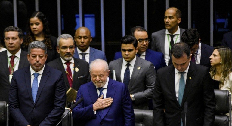 Presidente Lula durante posse no plenário da Câmara dos Deputados