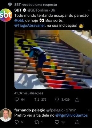 Postagem do digital do SBT