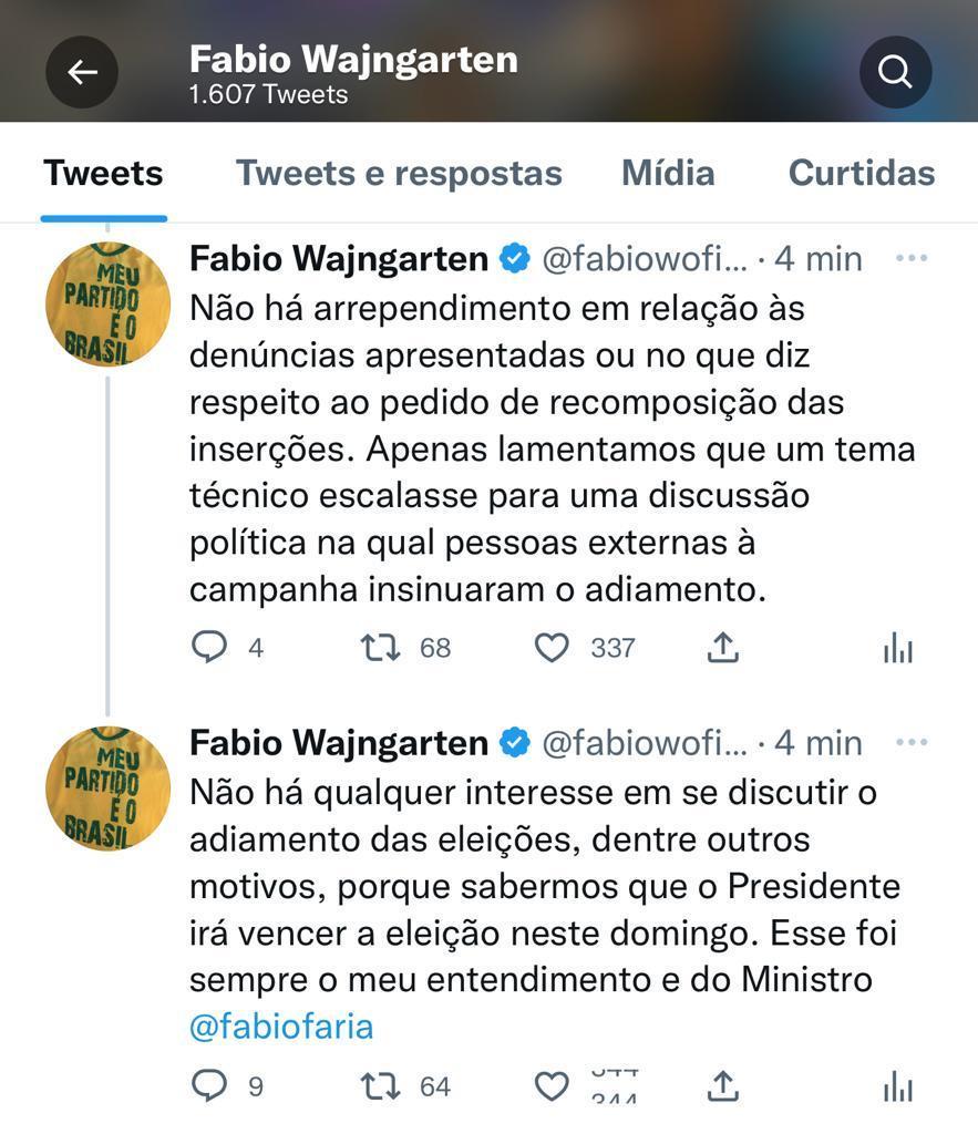 Postagem de Fabio Wajngarten