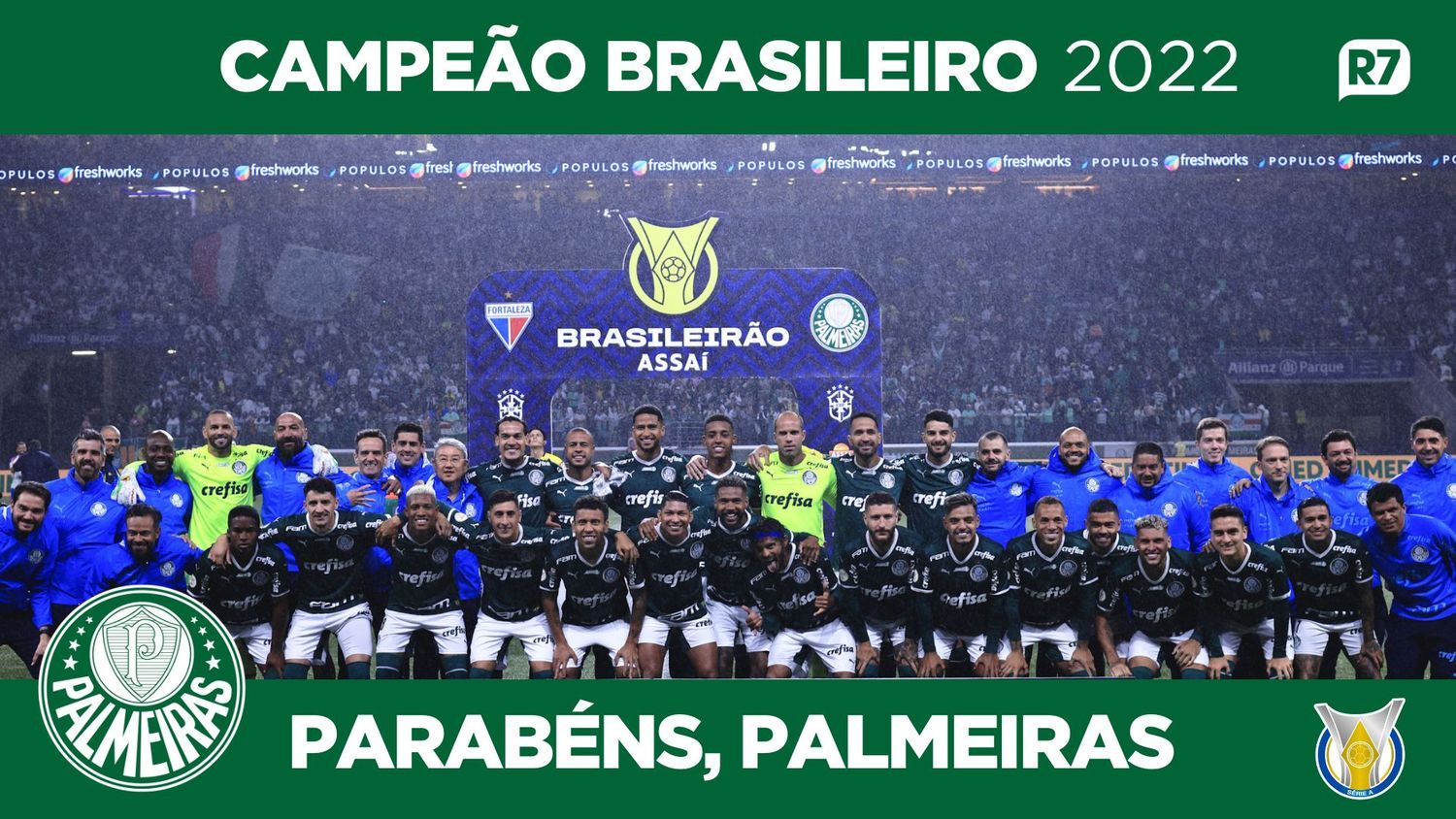 Palmeiras é campeão da Série A do Brasileirão