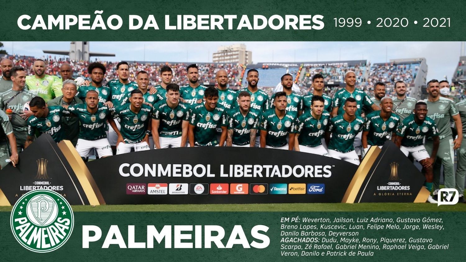 Baixe o pster do Palmeiras tricampeo da Libertadores - Esportes - R7 Futebol