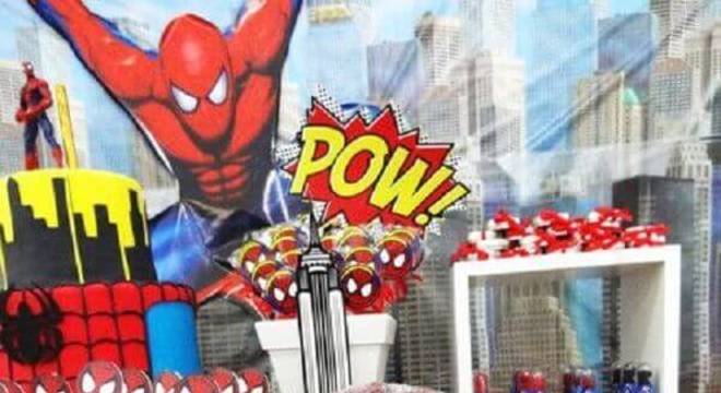 potinhos de doce personalizados para festa infantil do homem aranha