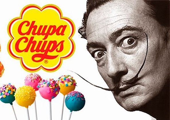 Poucas pessoas sabem, mas Dalí foi o criador da logomarca da Chupa Chups. 