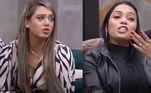 O clima esquentou entre Eliza e Hadballa e Karol e Mussunzinho na formação da DR desta semana! Após os dois casais votarem um contra o outro, durante o intervalo, as esposas seguiram a treta na Mansão. Hadballa e Mussunzinho, por vezes, também entraram na briga e trocaram farpas