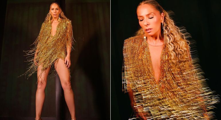 Sextou com glamour dourado! Para o programa de sexta-feira (10), Adriane Galisteu apostou no look brilho total com esse vestido repleto de movimento. Um show de estilo!Sob o comando de Adriane Galisteu, o Power Couple Brasil 6 vai ao ar de segunda a sexta, às 22h45; e aos sábados, às 22h30, na tela da Record TV. Acesse o PlayPlus e fique por dentro de tudo o que rola no reality de casais.