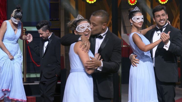 A Prova dos Homens se transformou em uma noite de gala! Os maridos se vestiram com smoking e suas esposas, com vestidos brancos e longos, além de acessórios. O objetivo era, justamente, reparar no look da sua parceira e responder perguntas. Ao final, apenas Mussunzinho cumpriu o desafio