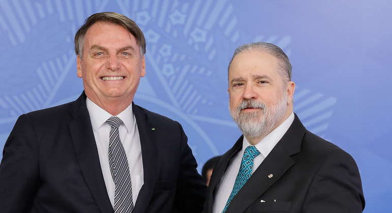 Presidente Jair Bolsonaro e procurador-geral da República Augusto Aras