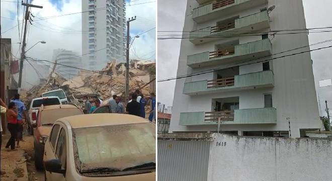 Prédio residencial desaba em Fortaleza, no Ceará