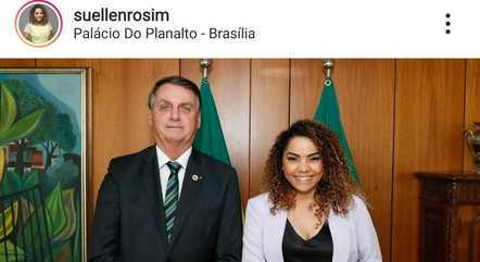 Prefeita de Bauru, Suéllen Rosim esteve em Bauru e se encontrou com Bolsonaro