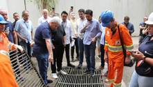 Prefeito de SP visita local onde idosa morreu depois de enchentes na zona sul 