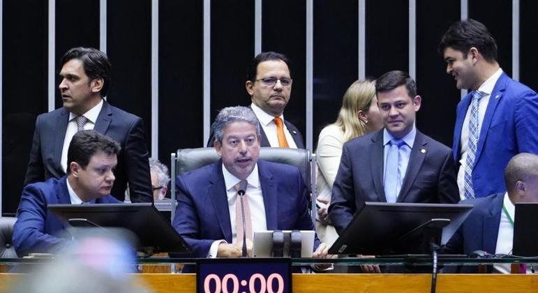 Sessão para a votação de propostas legislativas. Presidente da Câmara dos Deputados, Arthur Lira (PP-AL).

