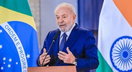 O presidente Lula durante agenda internacional