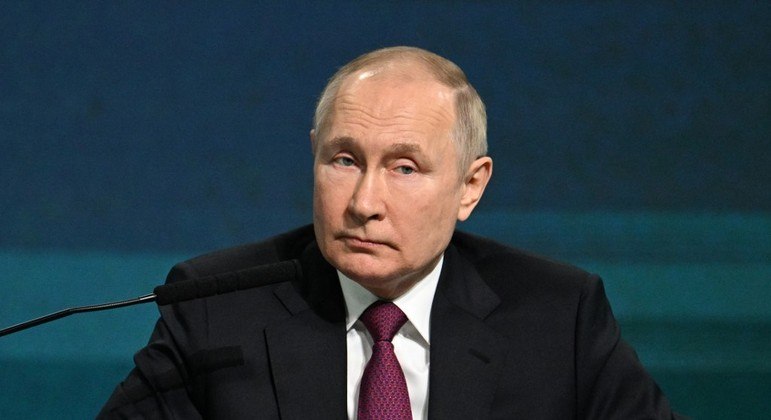 Presidente da Rússia, Vladimir Putin, durante evento oficial