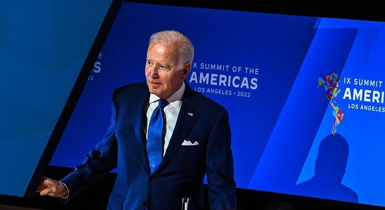 Presidente dos Estados Unidos, Joe Biden, durante Cúpula das Américas