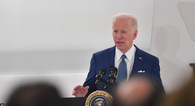 Presidente dos Estados Unidos, Joe Biden, em discurso nesta segunda-feira (21)