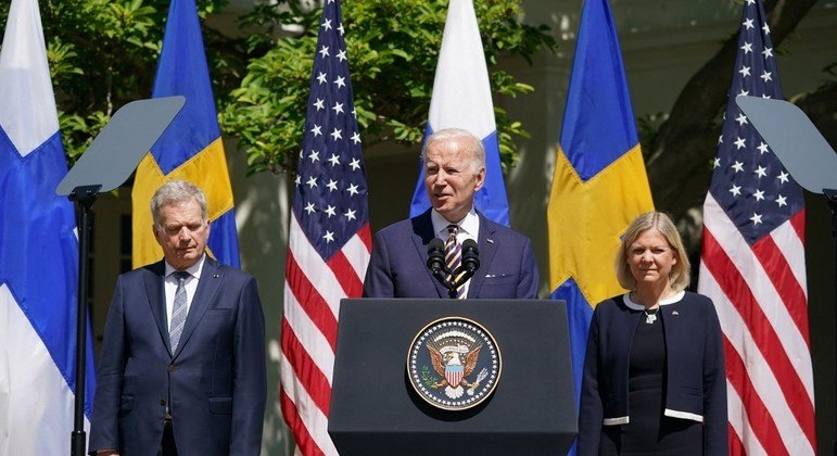 Presidente da Finlândia e primeira-ministra da Suécia foram aos EUA após candidatura à Otan