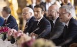 Presidente Francês, Emmanuel Macron, e líderes da União Europeia discutem questões ligadas à guerra na Ucrânia