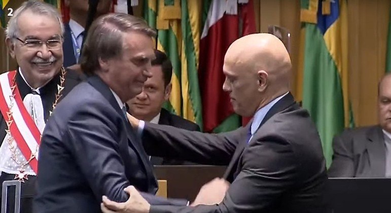 O presidente Jair Bolsonaro e o ministro Alexandre de Moraes