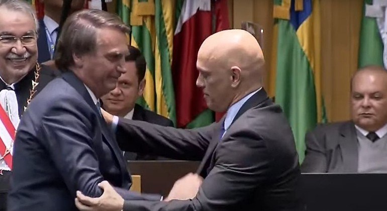 Presidente Jair Bolsonaro e ministro do STF Alexandre de Moraes