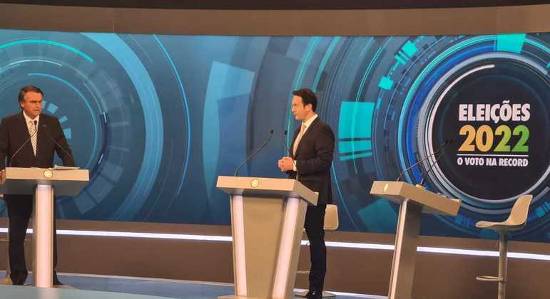 Presidente Jair Bolsonaro em sabatina da Record TV